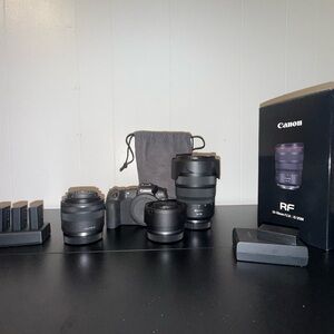 Canon Black Camera with Lens Set